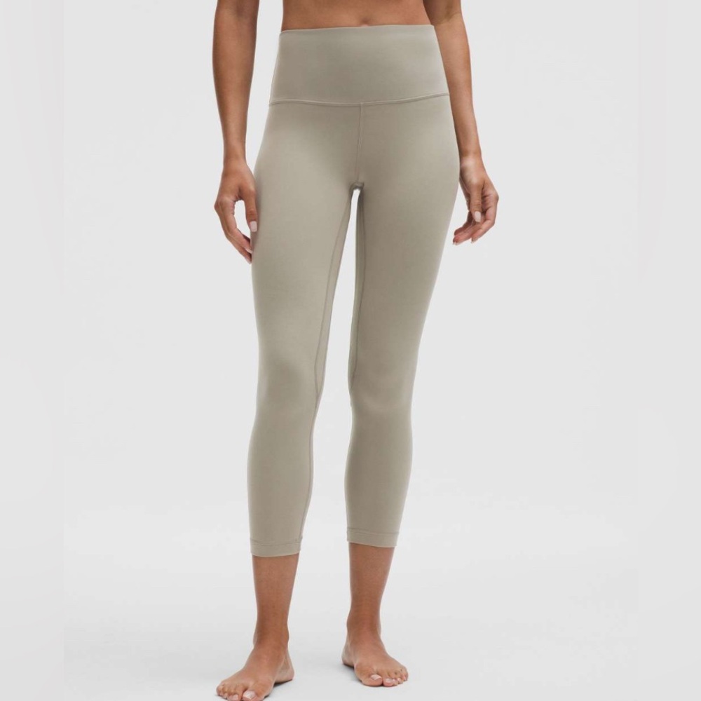 Lululemon Align HR crop 23” WSHG warm ash gray NWT